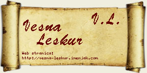 Vesna Leskur vizit kartica